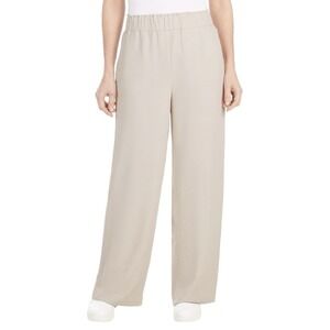 Hilary Radley • Women's • Wide Leg Pull On Pants • Color Oatmeal • Size XL